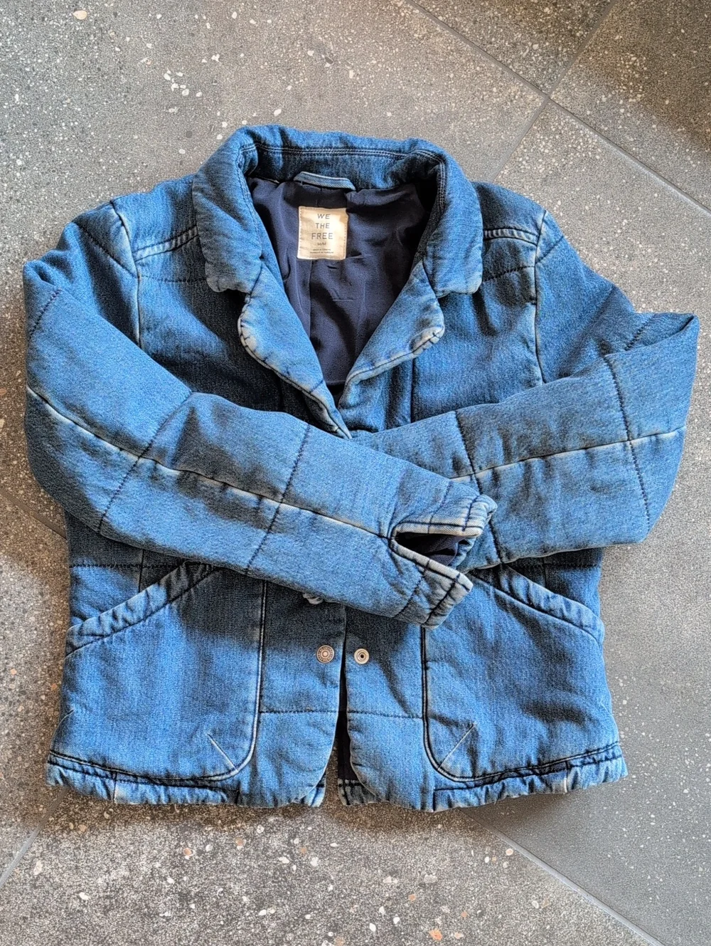 We The Free Lyra Denim Quilted Jacket